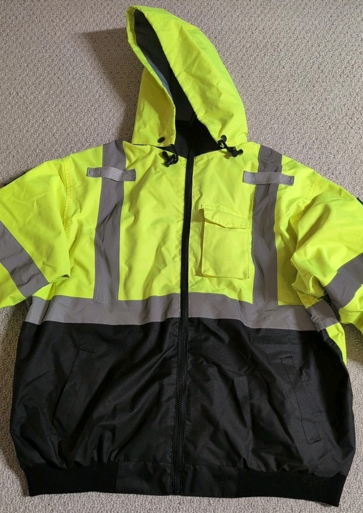 Occunomix Mens Medium Multi-Color 100% Polyester Zip Up Reflective Jacket 25