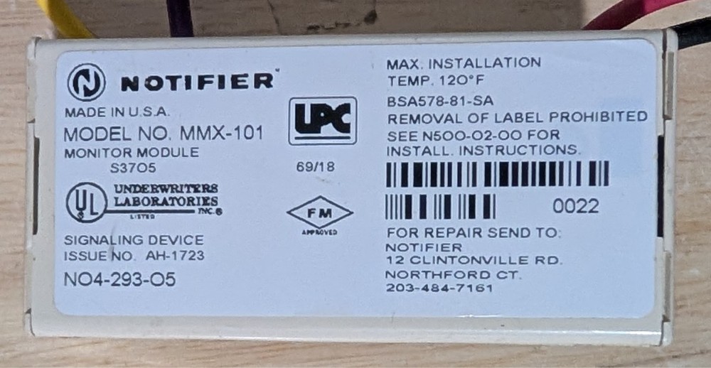 Notifier MMX-101 Addressable Module - SAME DAY SHIPPING