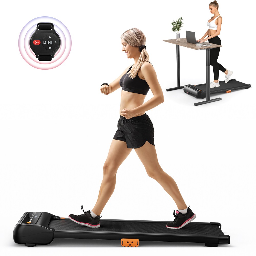2-in-1 Walking Pad Treadmill Compact Walking Jogging Machine for Home Office