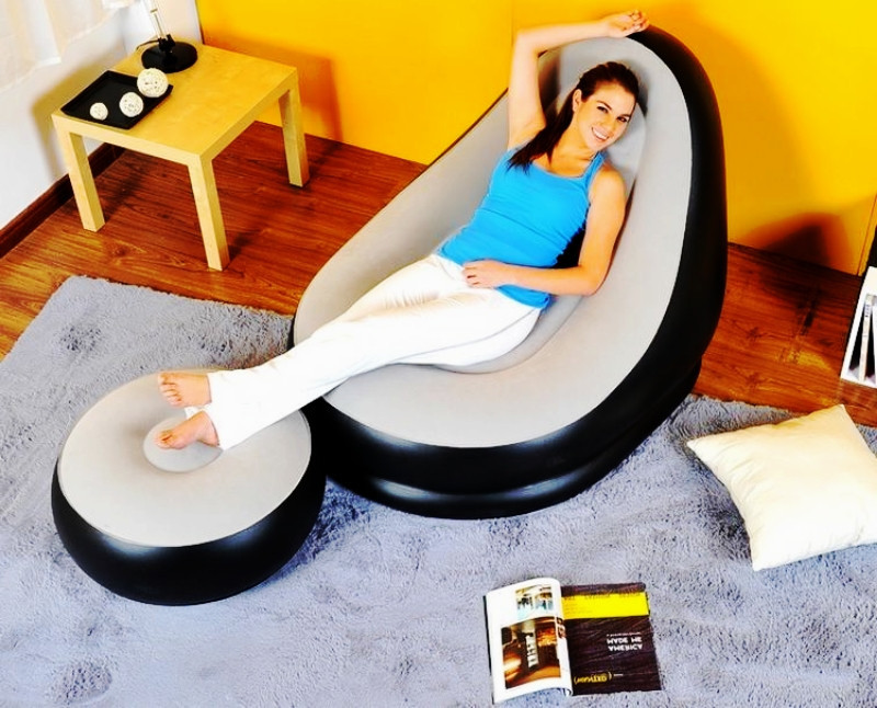 JILONG~DELUXE MODERN PORTBLE LOUNGER~OTTOMAN FOOT STOOL~GAME CAUCH SOFA SEAT SET