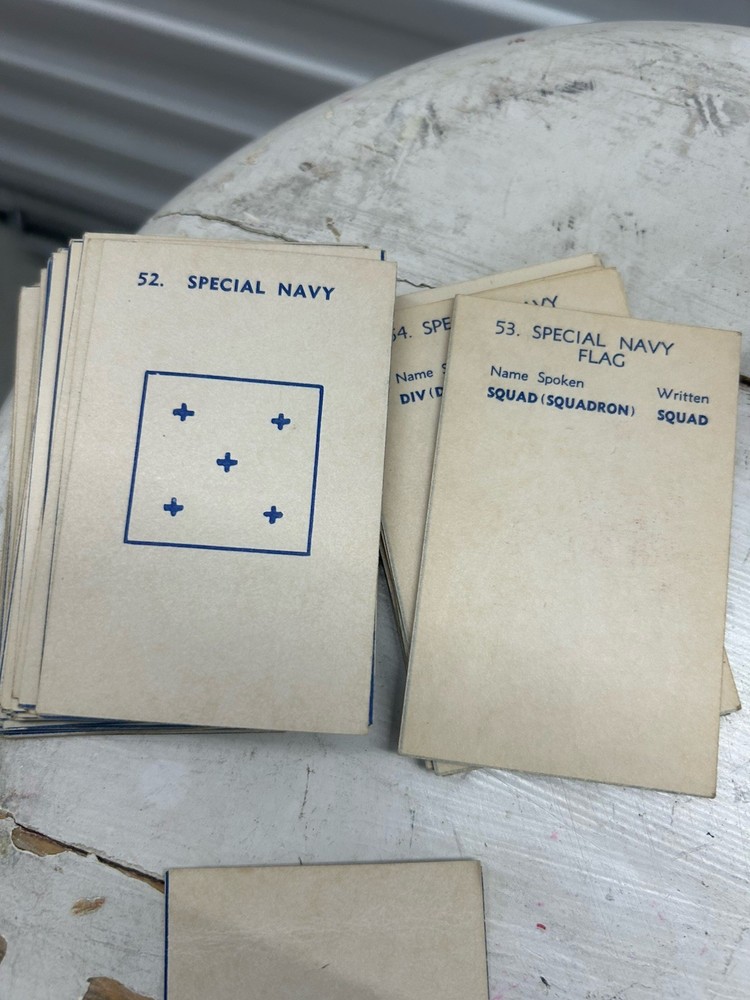 1944 WWII Capt Nobles Code Flag Card Set Navy