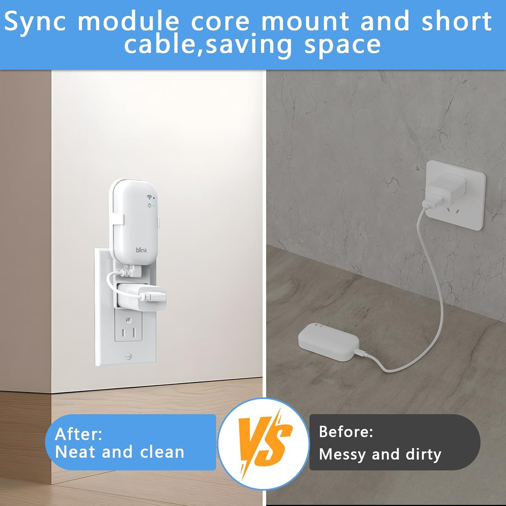 Outlet Wall Mount for Blink Sync Module Core, Sync Module Mount Holder for Blink