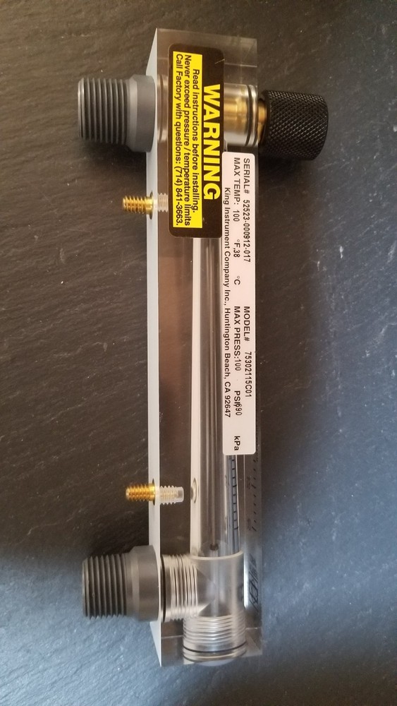 King Instruments 7530 Rotameter Flowmeter 5” Scale 0 – 4 SCFM