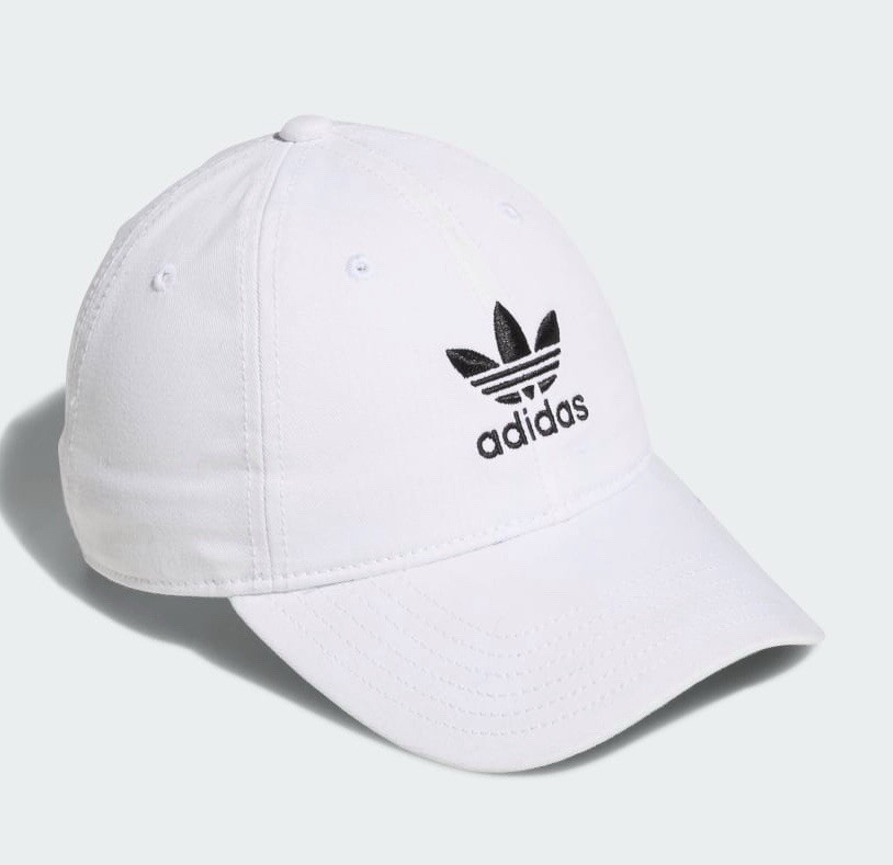 Women adidas relaxed strap back hat  White