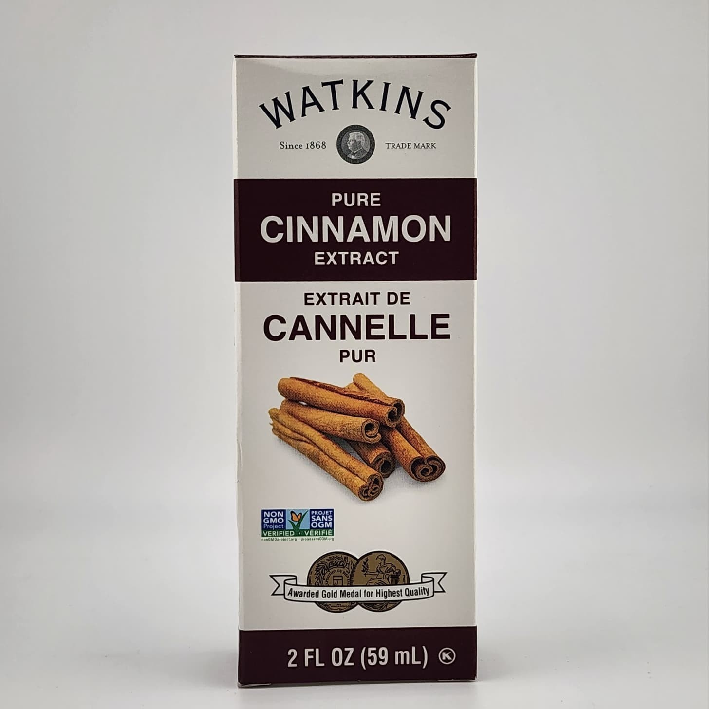 Watkins Pure Cinnamon Extract, Non-Gmo, Kosher, 2 Oz. Bottle, 1-Pack