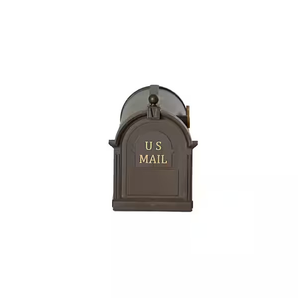 Bronze Post Mount Mailbox, Large, Keeps Mail Dry, Heavy Duty for Rural