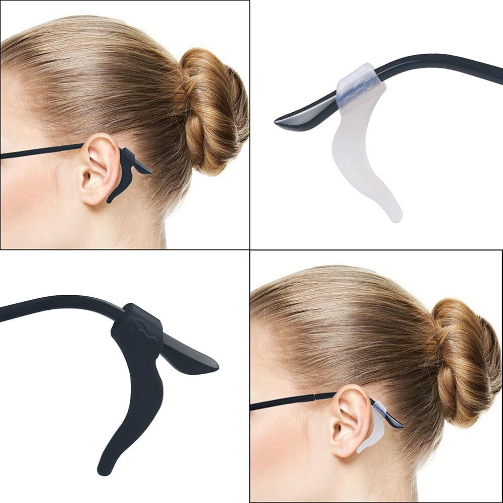 4 Pair Anti Slip Glasses Ear Hooks Tip Eyeglasses Grip Temple Holder Silicone US
