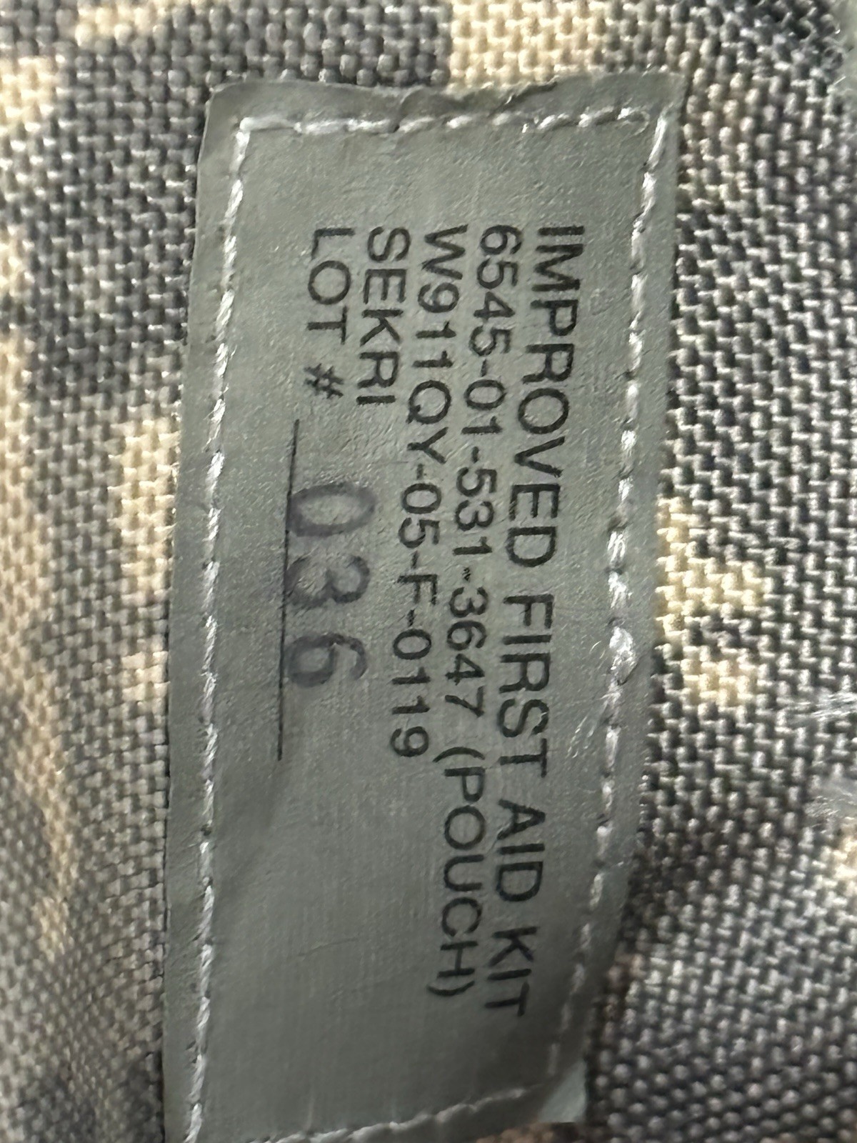 US Military Improved First Aid Kit IFAK w Parts and IR Beacon