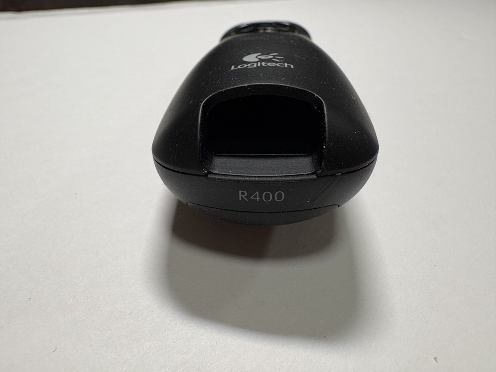 Logitech R400 Wireless Presenter Laser Pointer Remote USB Receiver Black Tested