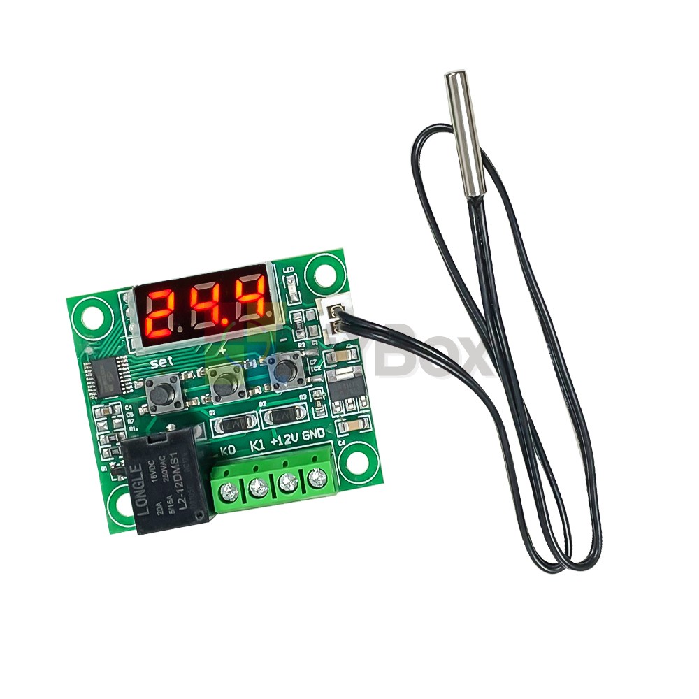 W1209 DC12V Digital Thermostat Temperature Control Switch Sensor +Case -50~110°C