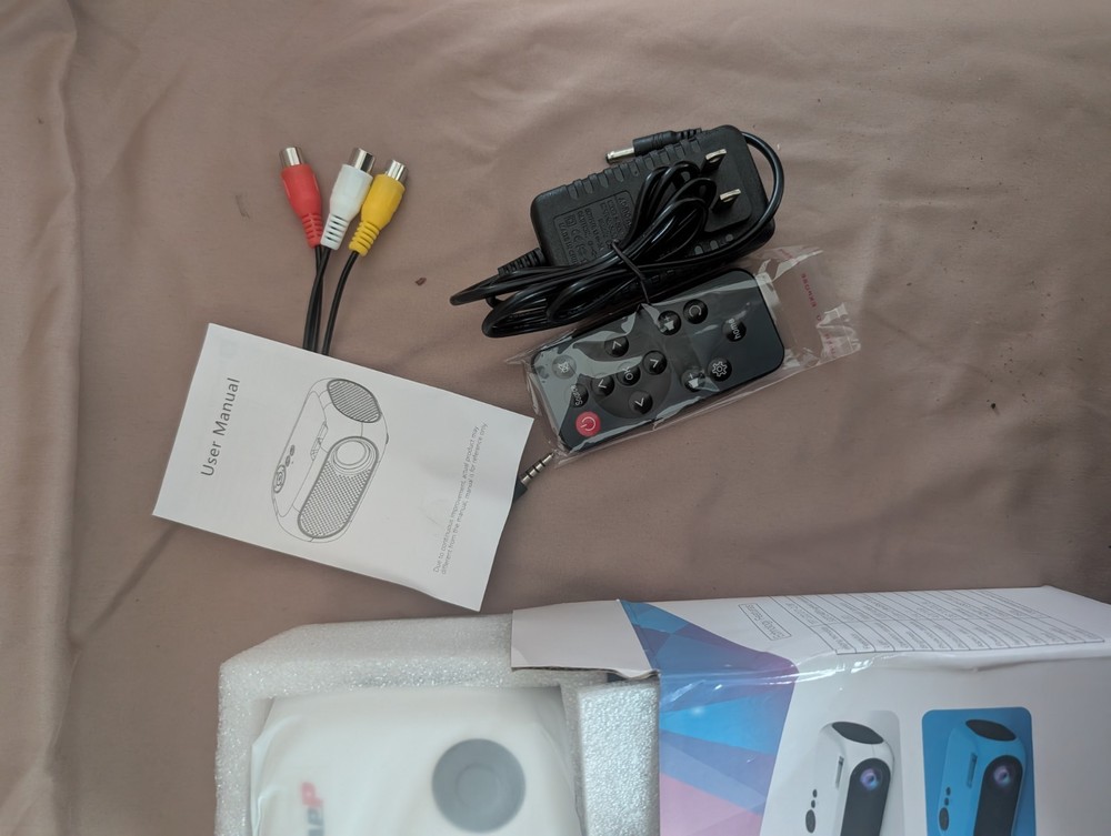 Mini LED Projector HDMI USB AV – Portable – Open Box – Complete w/ Remote