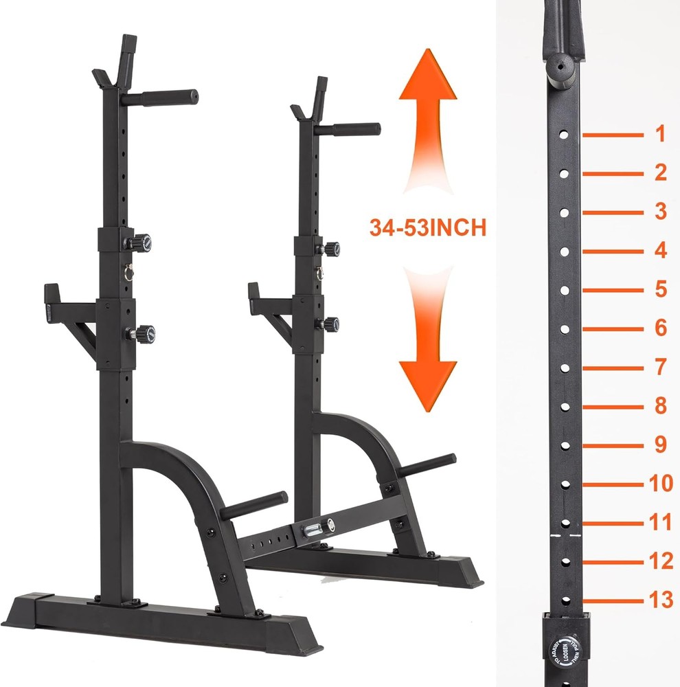 49IN Rack For Bench Press Stand ,Barbell Rack Stand Adjustable Multi-Functional