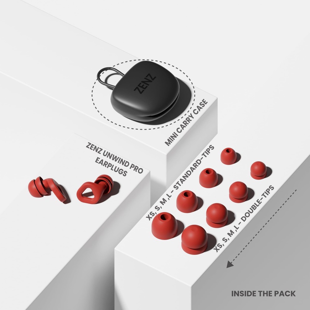 Unwind Pro Ear Plugs for Sleeping Noise Reduction – Soft Silicone Reusable Ea...