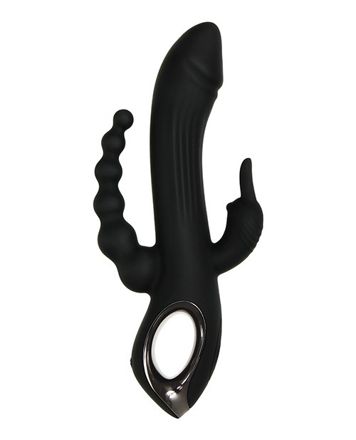 Evolved Ultimately Pleasurable and Enjoyable Trifecta Black Rabbit Vibrator, New