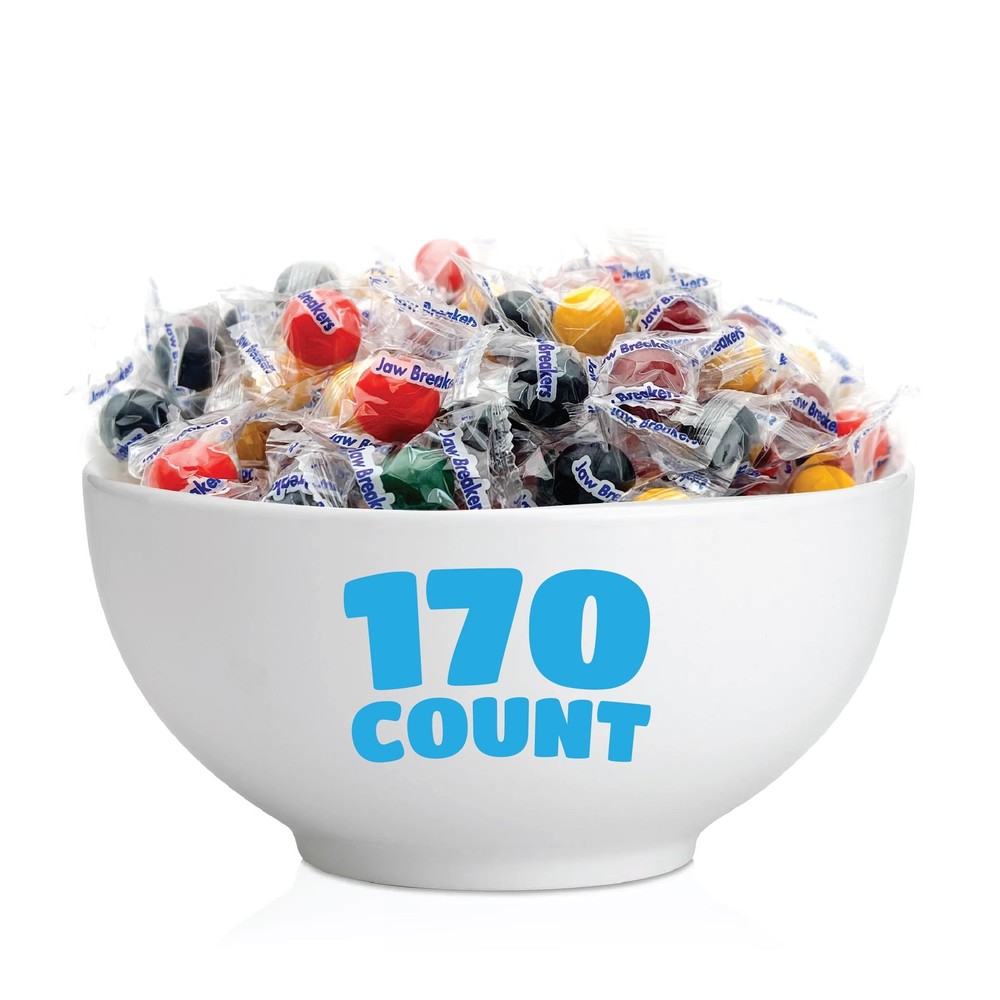 Jaw Breakers - 2 Pound Bulk Pack (About 170 Count) - Assorted Fruit Hard Cand...