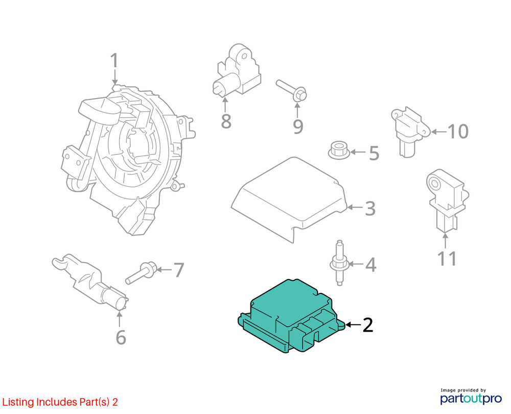 18 FORD F150 SRS CONTROL MODULE JL3T14B321CB