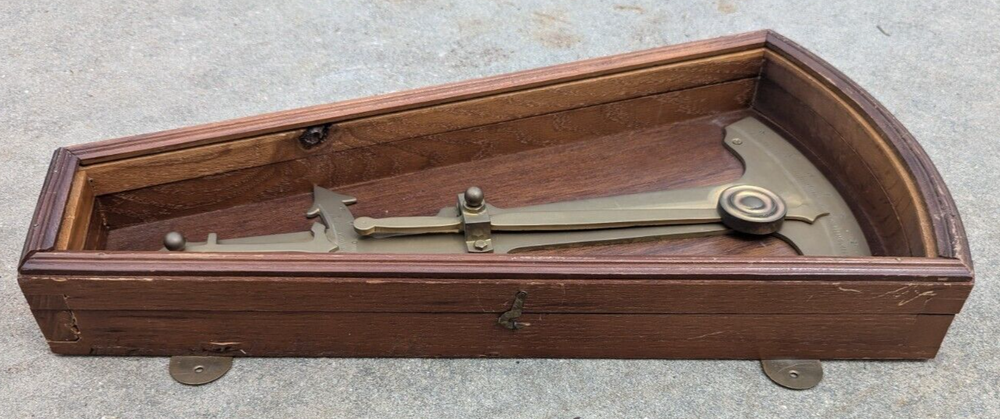 Pendulum Clinometer Antique Ship Nautical Angle Meter With Case No Glass