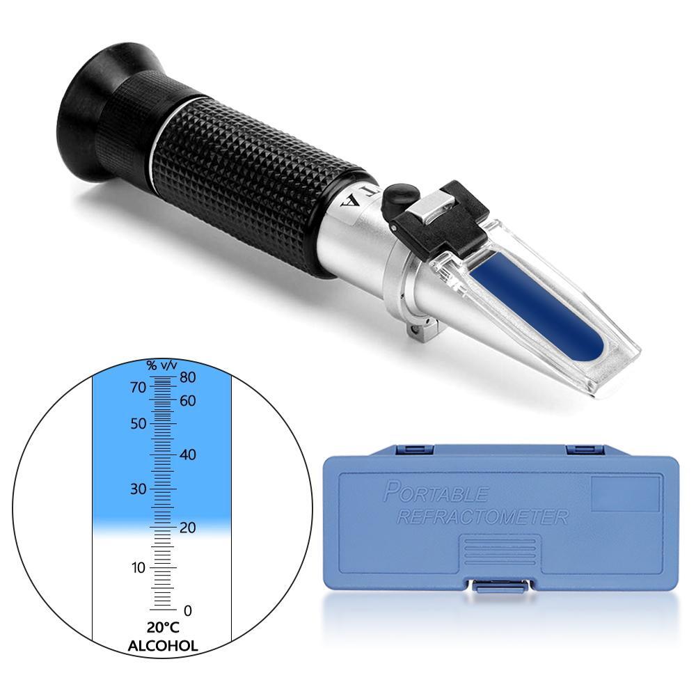 Hand Held Wine Content Tester Alcometer Wine Sugar Refractometer Spirits Tester