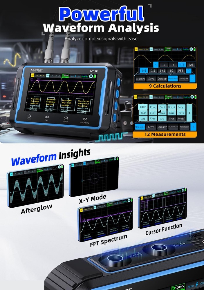 Portable Oscilloscope Multimeter Signal Generator