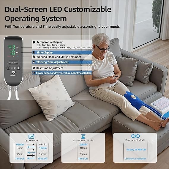 Cold Therapy Machine, Ice Therapy Machine System for Knee with Digital Timer