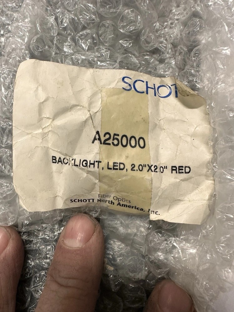 Schott A25000 Red LED Machine Vision Backlight 2"X2" NEW w/ Instructions