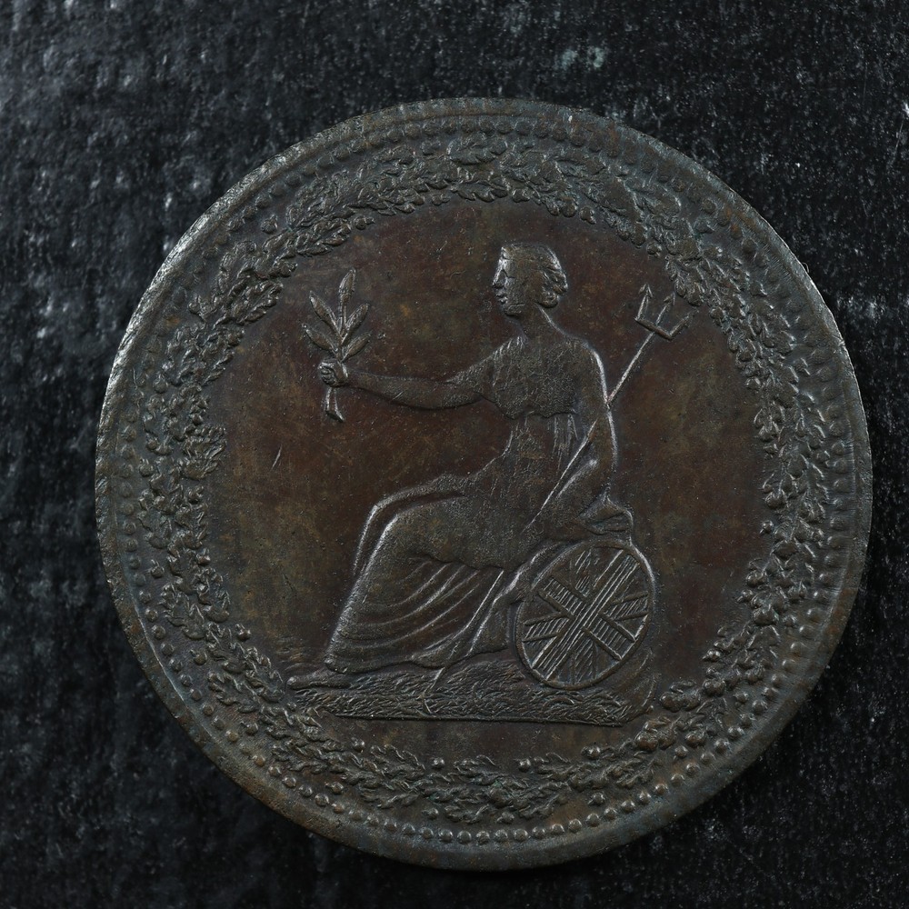 LC-54D2 Halfpenny token 1815 Lower Bas Canada Quebec Spread eagle Breton 994