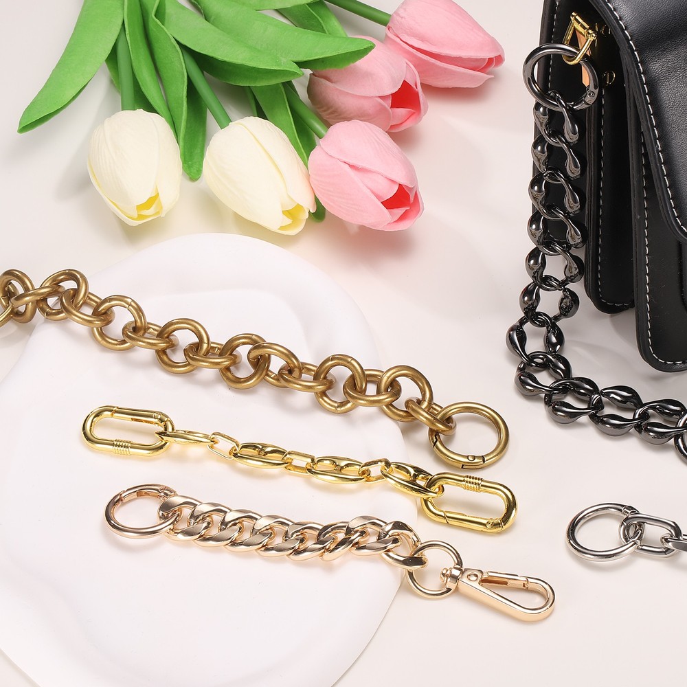Purse Strap Extender 5.9-Inch, Bag Extender Chain Silver, Flat Style