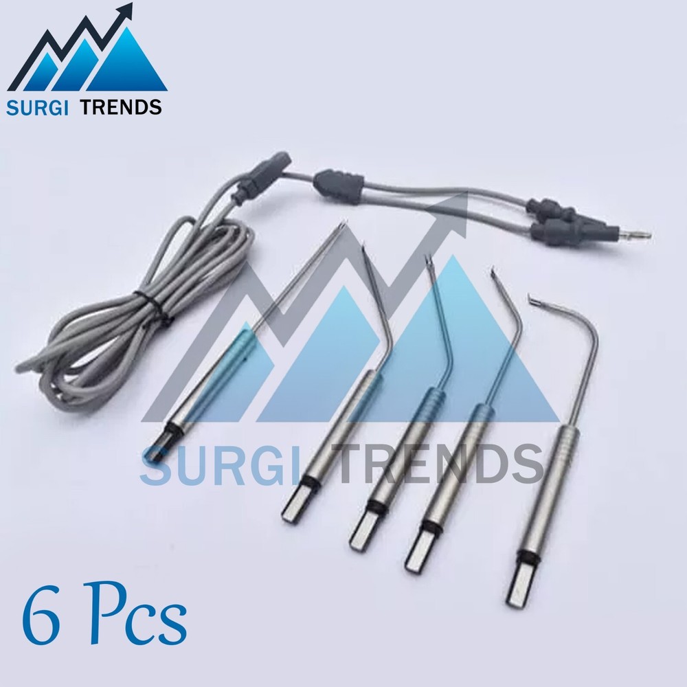ENT Bipolar Electrodes Set Surgical Instruments High Quality 6 Pcs Set