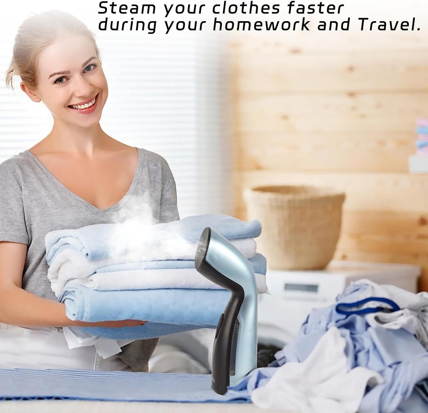 Portable travel clothes steamer Metal Steam Head, 110ml tank Capacity 900W/110V