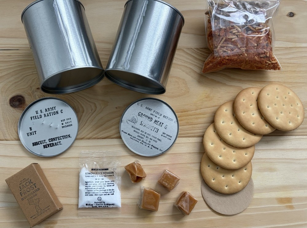 Early/Mid WWII C Ration FULLY EDIBLE LEMON JUICE B UNIT AND M UNIT REPRRODUCTION