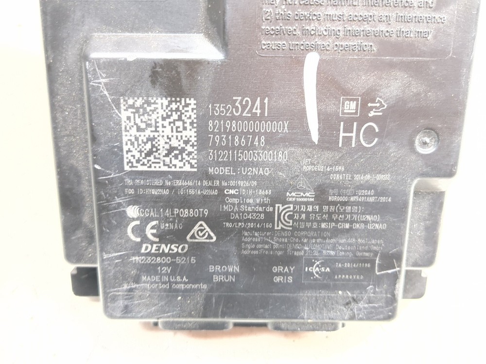 17-25 Vanderhall Venice Keyless Entry Theft Control Module