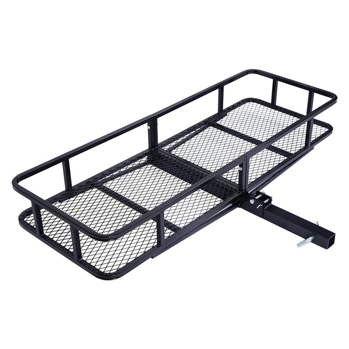 For 2" Car SUV Truck Folding Hitch Mount Cargo Carrier Rack 650lb Luggage Basket