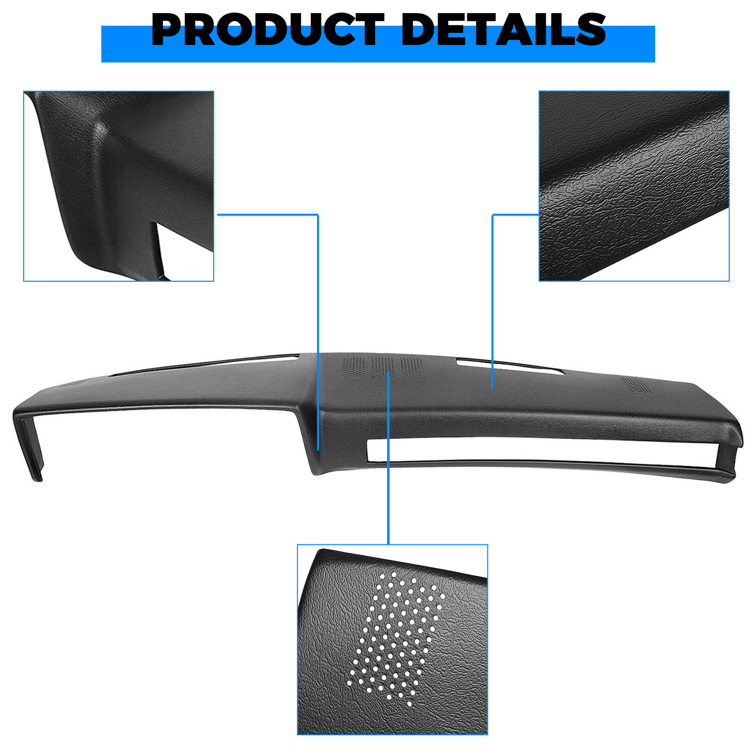 BLK Dash Cover Cap FOR 1981-87 Chevy GMC Full Size Pickup 1981-91 Chevy GMC SUV