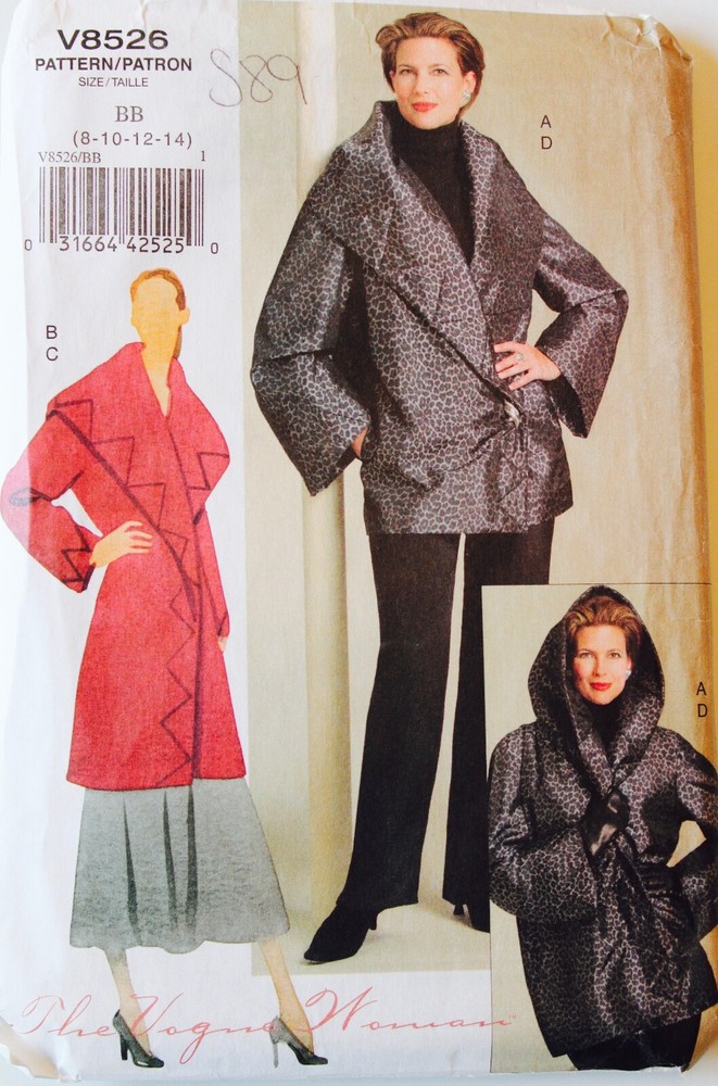 Vogue COAT JACKET CAPE Sew Pattern ~ U PICK! Misses & Plus Sz UC