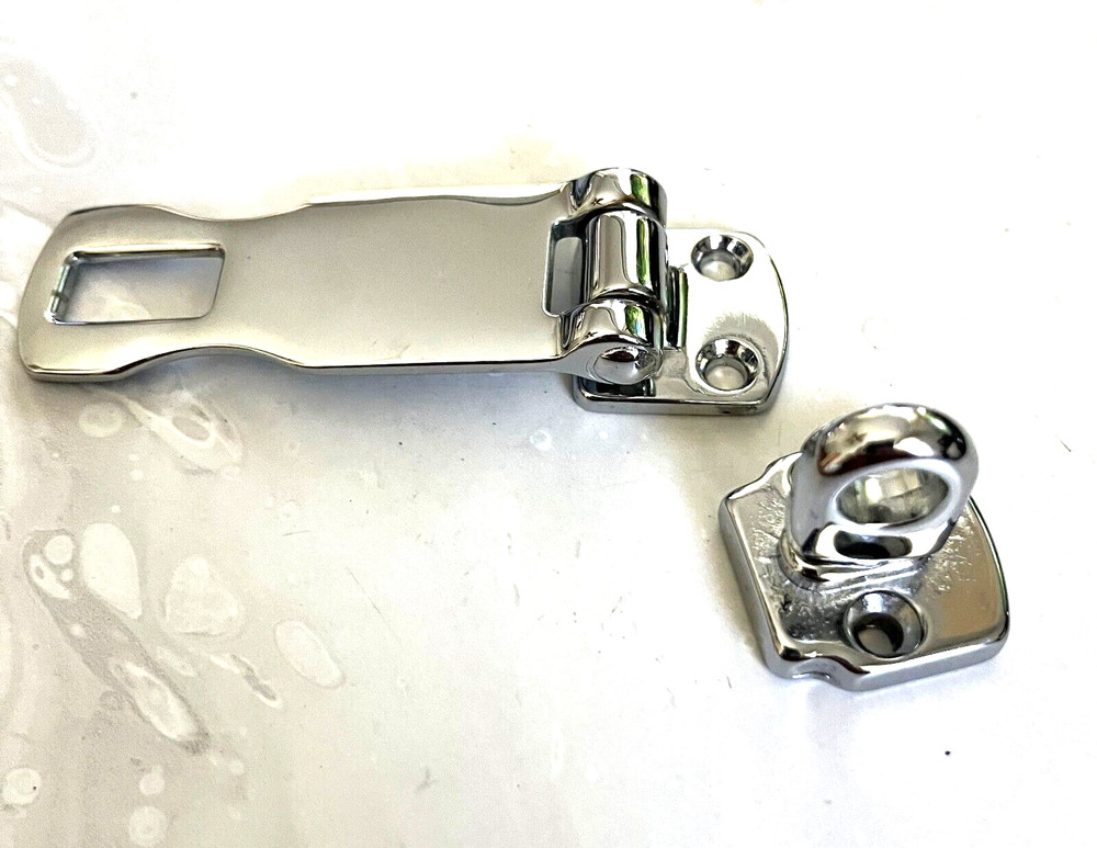 3" Chromed Brass Swivel Hasp