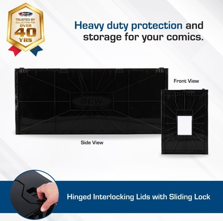 BCW Acid-Free Heavy Duty Stackable Plastic Comic Book Storage Bin