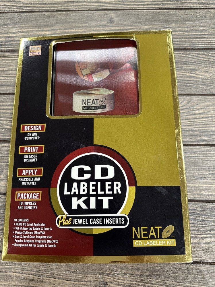 NEAT CD Labeler Kit Software MAC/PC NEATO 1997