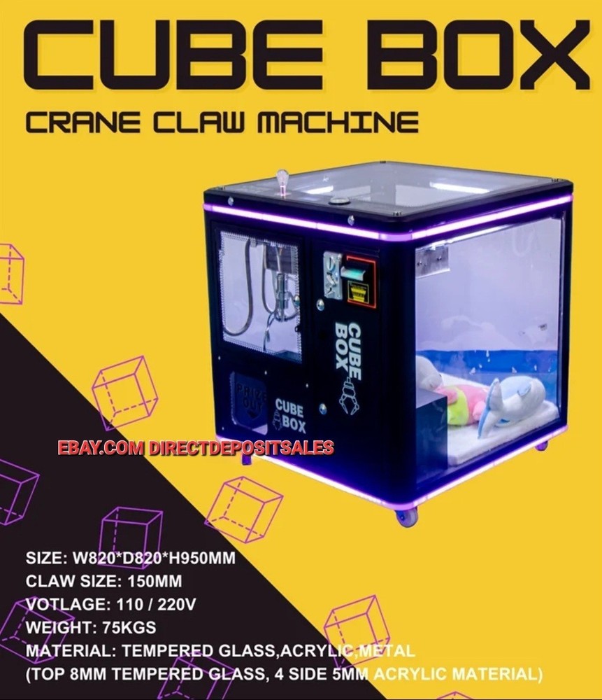 CUBE BOX Claw Machine Prize,Skill Redemption Vending Machine Arcade COIN-OP
