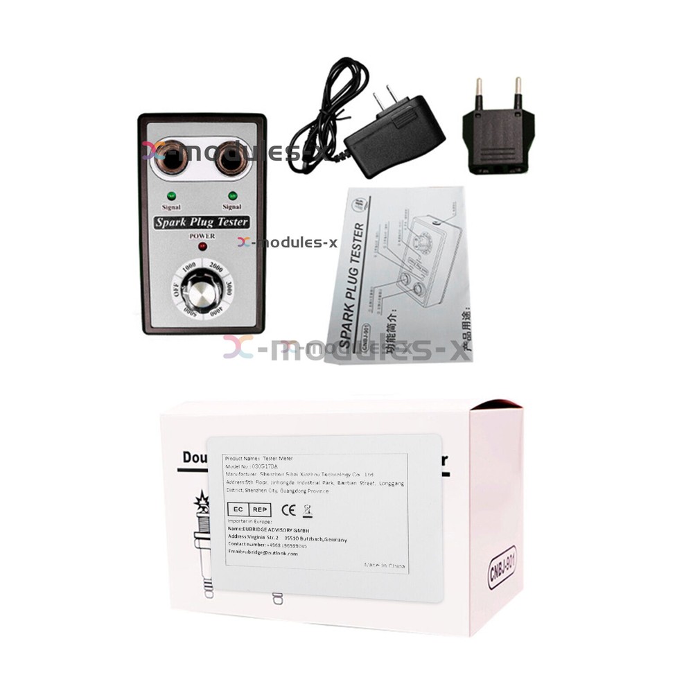 Dual Hole 12V Car Spark Plug Tester Ignition Plug Analyzer Diagnostic Detector U