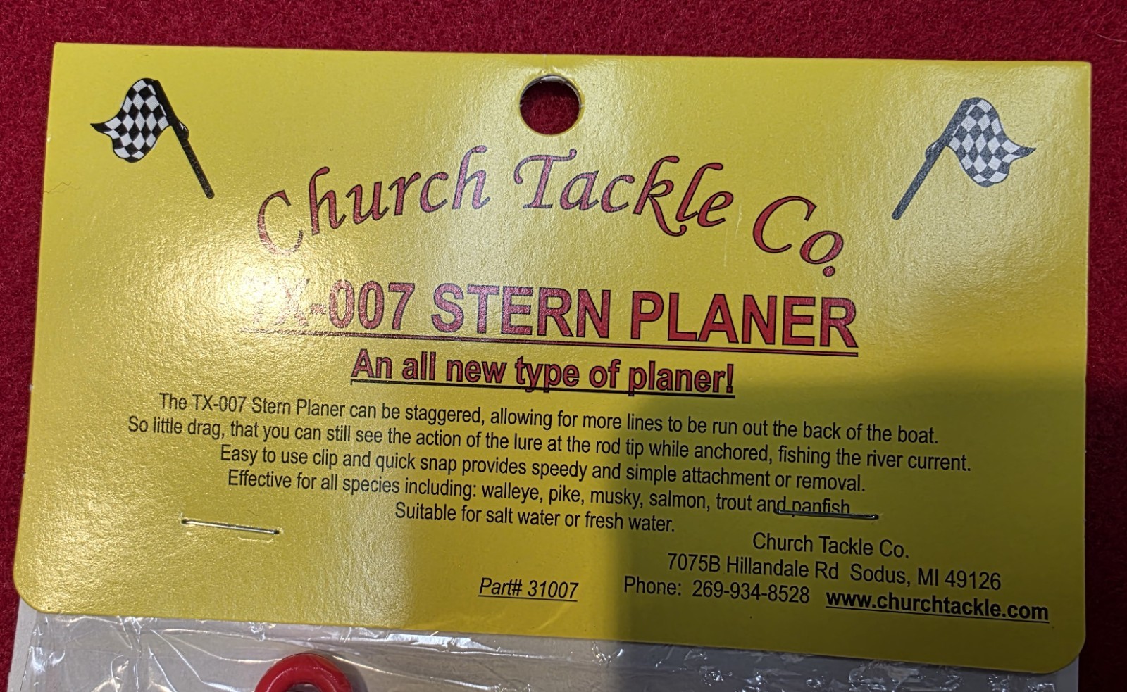 CHURCH TACKLE TX-007 STERN PLANER, # 31007