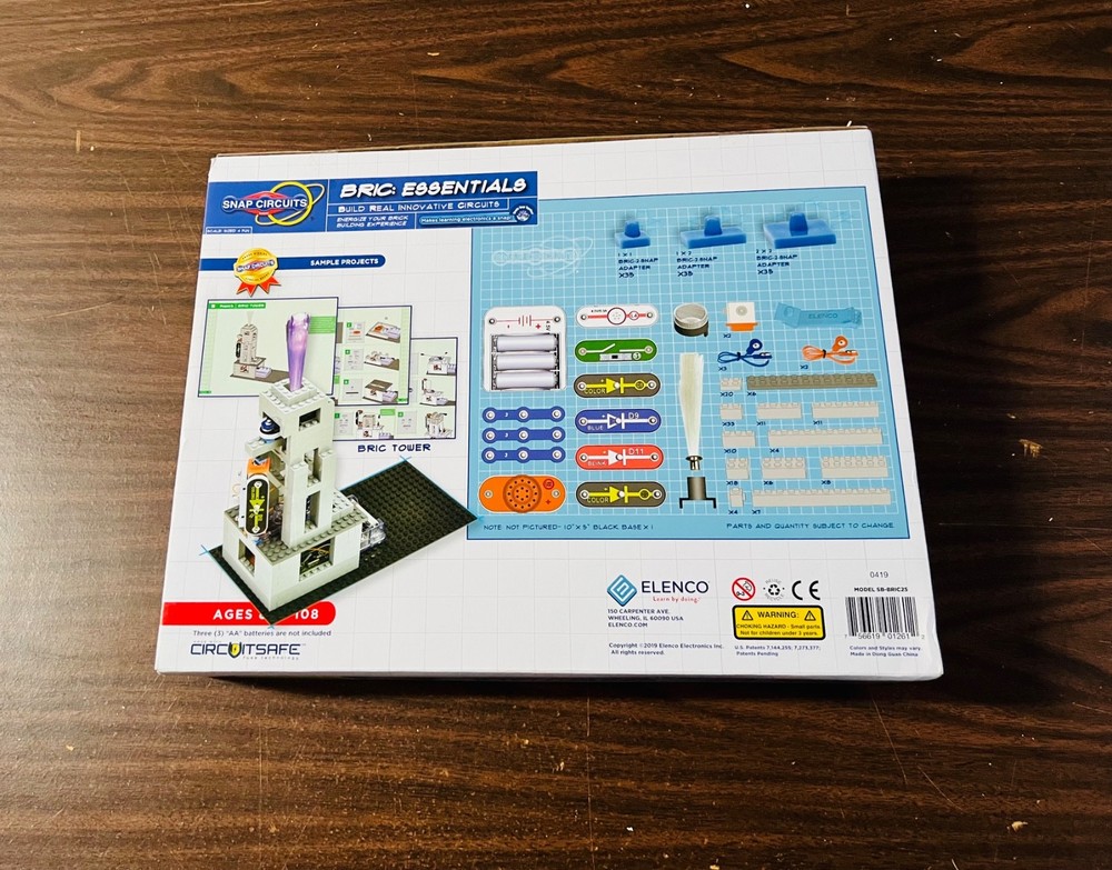 Snap Circuits BRIC: Essentials Brick & Electronics Exploration Kit 225 pcs NEW