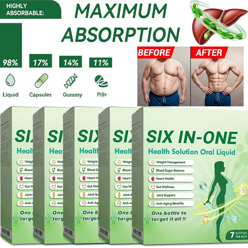 Six-in-One Health Solution Oral Liquid,one Bottle to Target It All HOT