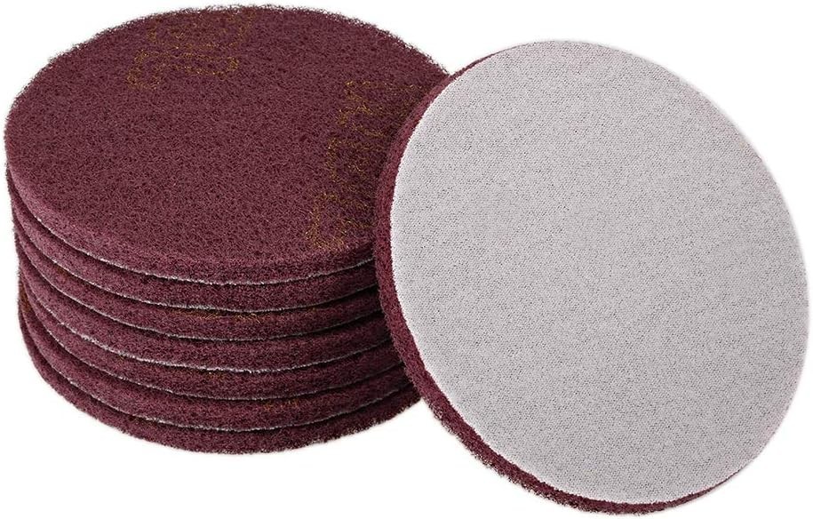 5 Inch Scrubber Scouring Pads Drill Scuffing Disc Hoop and Loop Surface Condi...