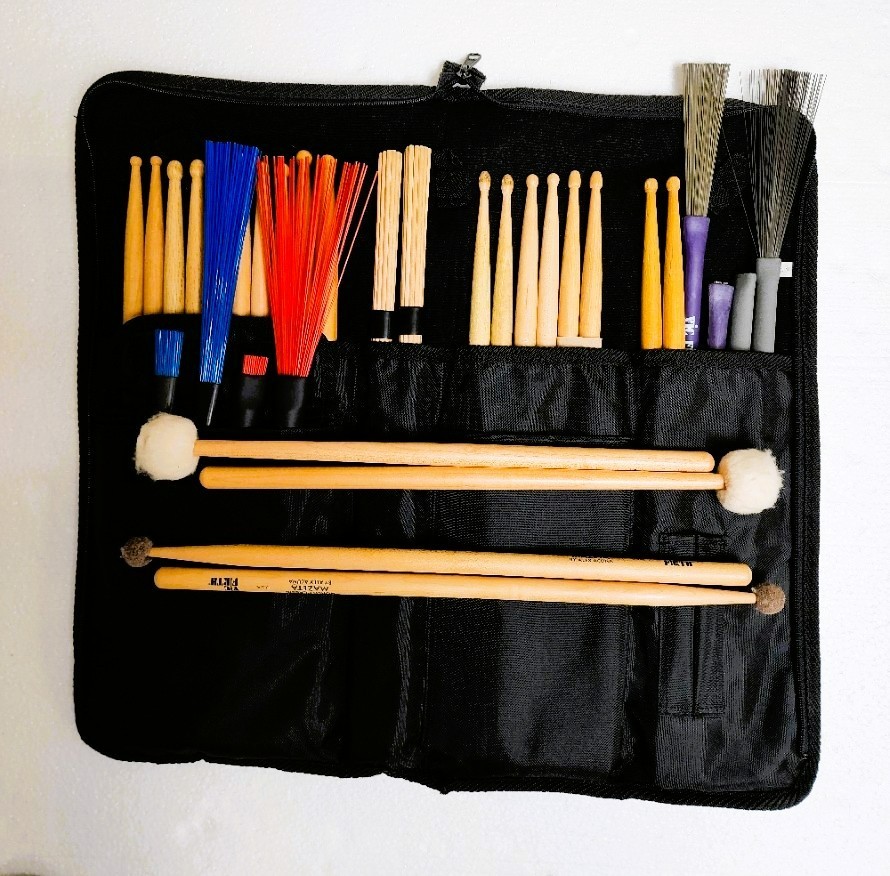 Promark Drumstick Bag with drumsticks & brushes