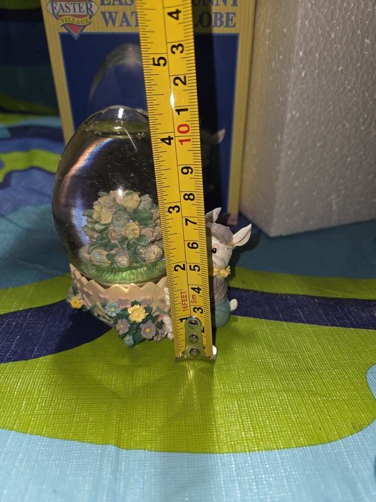 Easter Village Easter Bunny Water Globe. NOB. See Pics