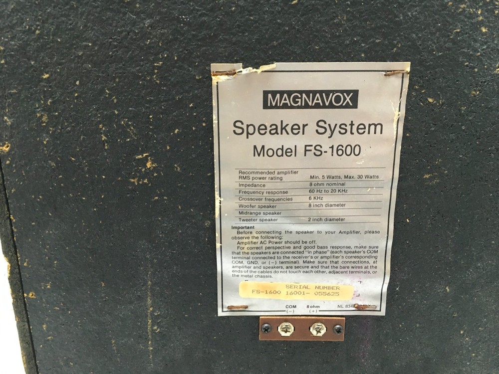Magnavox FS-1600 Speaker - Single