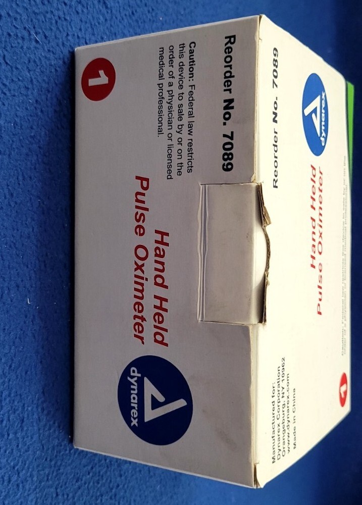 Dynarex Hand Held Pulse Oximeter Complete In Box