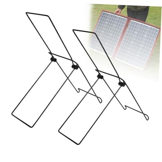 2 Pack Solar Panel Stand, Folding Solar Panel Stand, No Fixed Installation