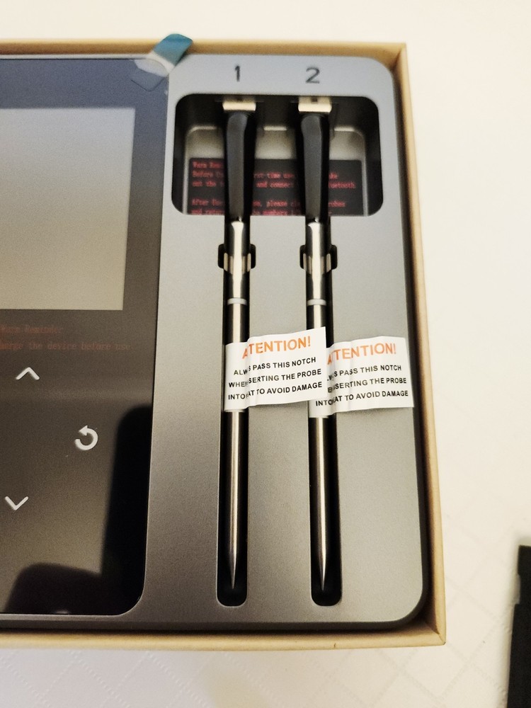 FM2205 Wireless Meat Thermometer Probe Plus 2 Probe APP COMPATIBLE Open Box