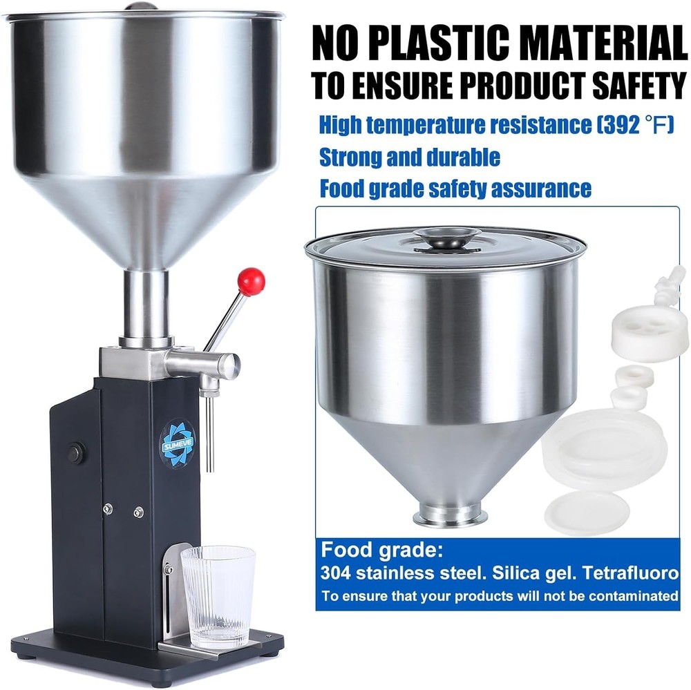 Efficient Manual Liquid and Paste Filling Machine 5-55ml - High Temp Resistant